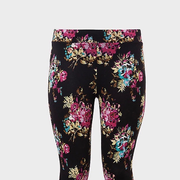 TORRID LEGGINGS  Floral Print Cute, sz 00 … - Picture 3 of 7